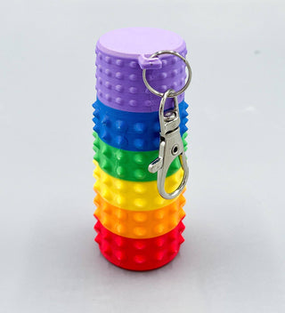 Rainbow Lip Balm Holder STIM Keychain