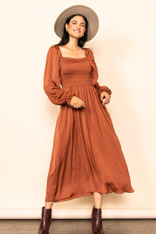 Salma Smocked Chest Flowy Maxi