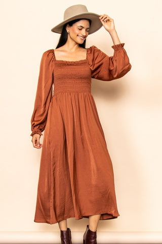 Salma Smocked Chest Flowy Maxi