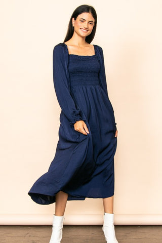 Salma Smocked Chest Flowy Maxi