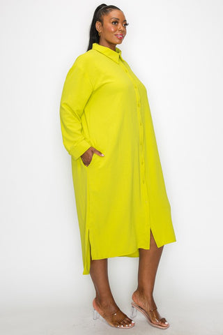 Angela Long Sleeve Shirt Dress