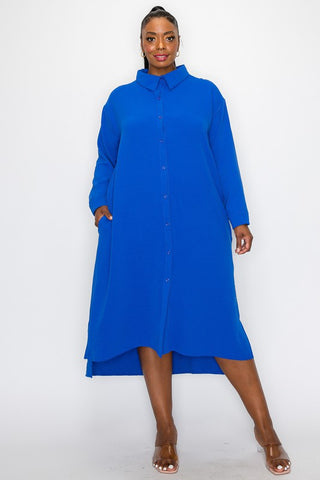 Angela Long Sleeve Shirt Dress