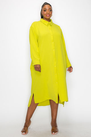 Angela Long Sleeve Shirt Dress