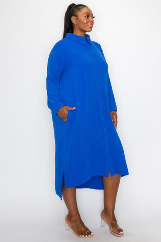 Angela Long Sleeve Shirt Dress