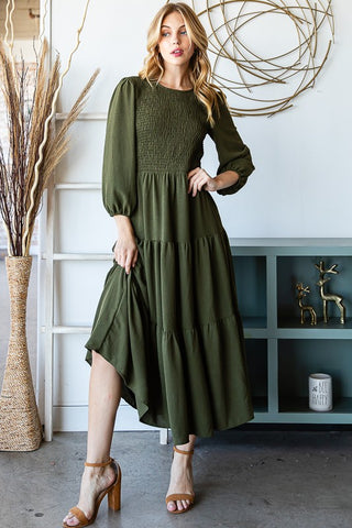 Taylor Round Neck Smock Dress