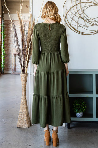 Taylor Round Neck Smock Dress