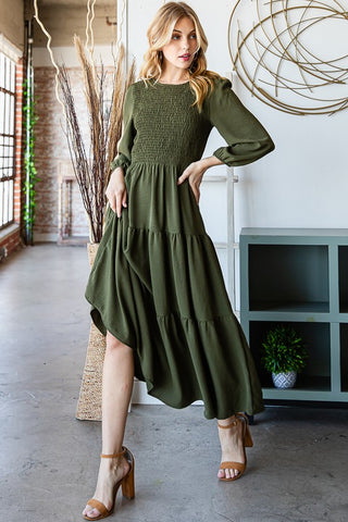 Taylor Round Neck Smock Dress