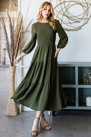 Taylor Round Neck Smock Dress