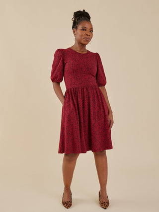 Inez Dress - Crimson Vine