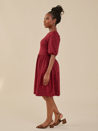 Inez Dress - Crimson Vine
