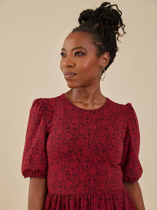 Inez Dress - Crimson Vine