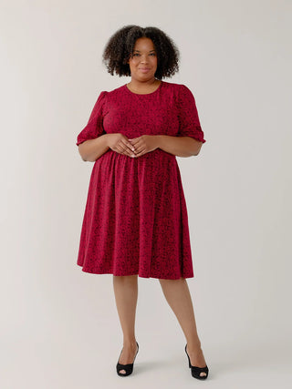 Inez Dress - Crimson Vine