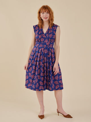 Lucille Dress - Rosy Snakes