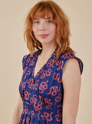 Lucille Dress - Rosy Snakes