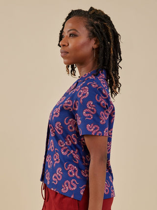 Camp Shirt - Rosy Snakes