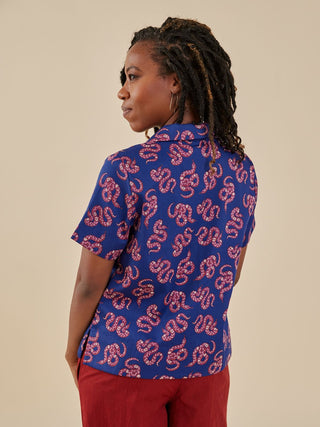Camp Shirt - Rosy Snakes