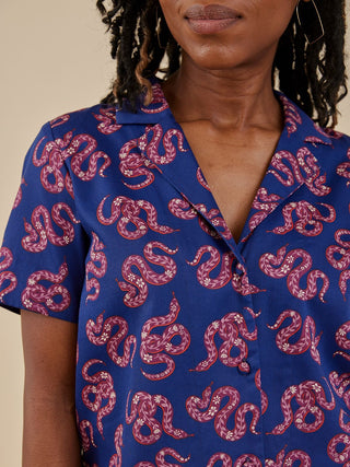 Camp Shirt - Rosy Snakes
