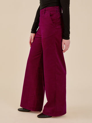 Lucy Pant - Magenta Corduroy