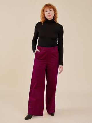 Lucy Pant - Magenta Corduroy