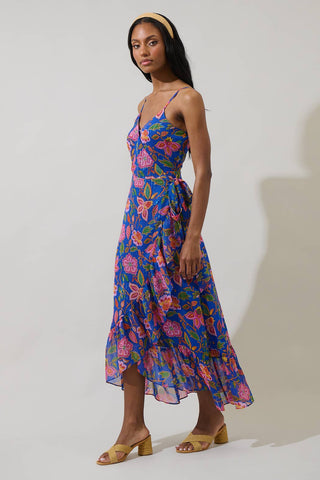 Wendey Floral Zayna Wrap Maxi Dress