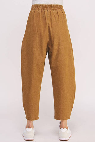 High Waisted Barrel Pants in Mocha