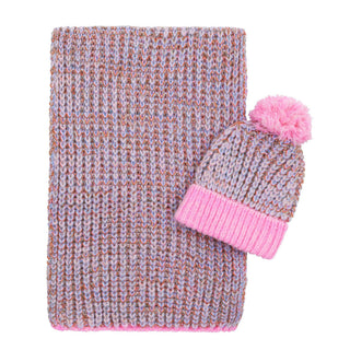 Lolly Hat Twist Bobble Pink Beanie