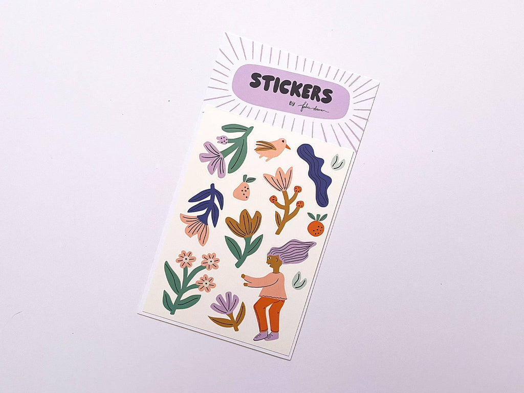 Frolic Sticker Sheet | by Fabric Drawer – Oh Ramona
