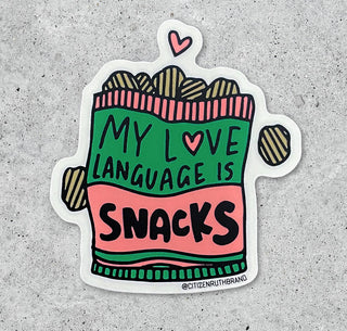 My Love Language is Snacks Vinyl Sticker