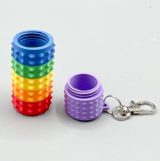 Rainbow Lip Balm Holder STIM Keychain
