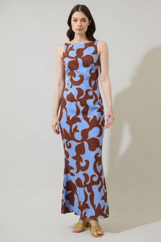 Briley Floral Mizie Open Back Maxi Dress