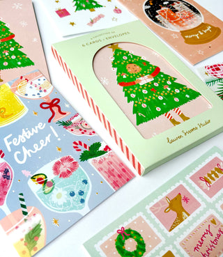 Festive Greeting Card Boxed Set - 6