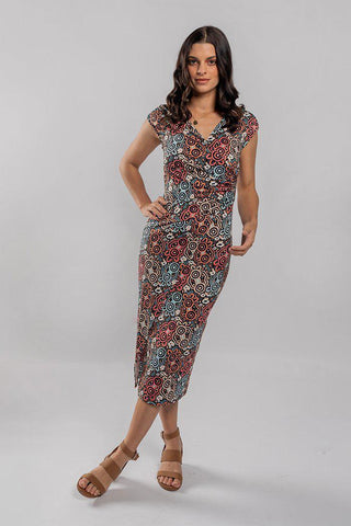 My Mother Earth V-Neck Midi Dress