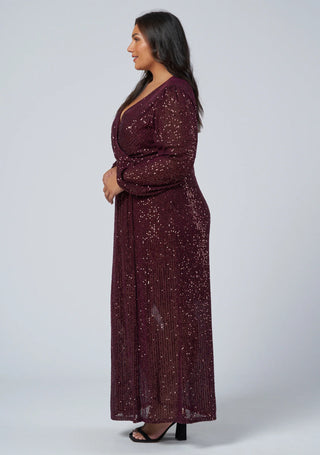 All I Want Sequin Dress - Burgundy