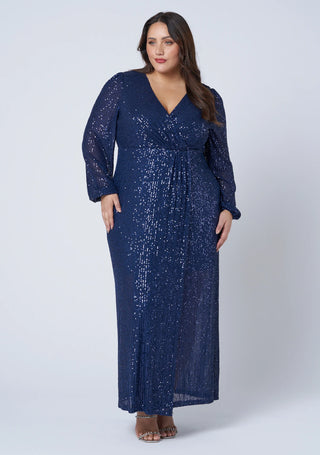 All I Want Sequin Dress - Navy