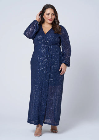 All I Want Sequin Dress - Navy