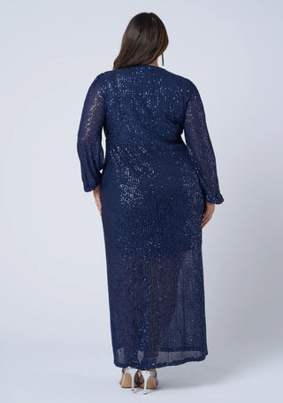 All I Want Sequin Dress - Navy