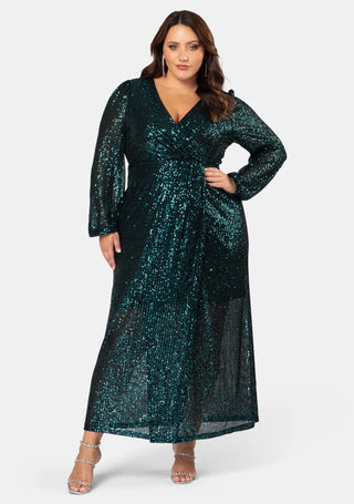 All I Want Sequin Dress - Teal