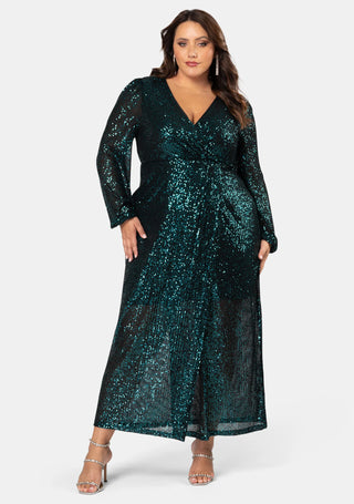 All I Want Sequin Dress - Teal
