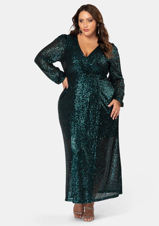 All I Want Sequin Dress - Teal