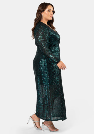 All I Want Sequin Dress - Teal