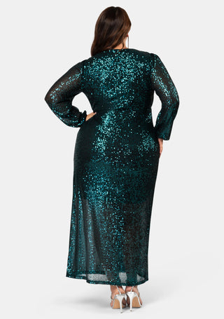 All I Want Sequin Dress - Teal