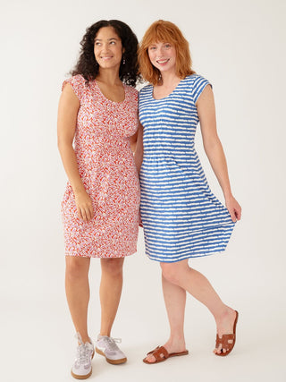 Artsy Traveler Jersey - Cobalt Split Stripe