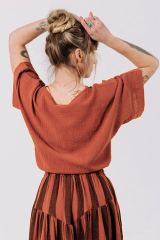 Ayana Top in Terracotta
