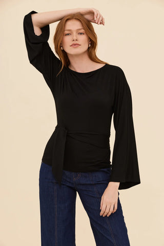 Black Tie Waist Top
