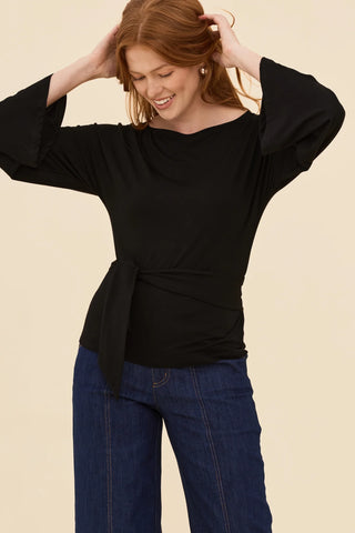 Black Tie Waist Top