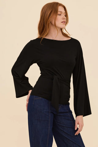 Black Tie Waist Top