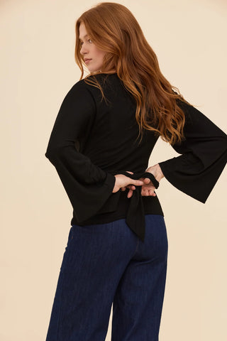 Black Tie Waist Top