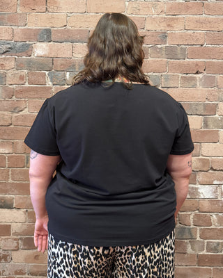 Black Scoop Neck Tee