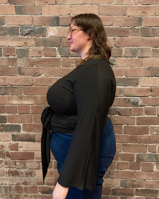 Black Tie Waist Top