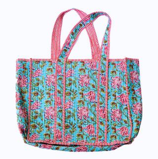 Kantha Bag XL - Blue Bambrette